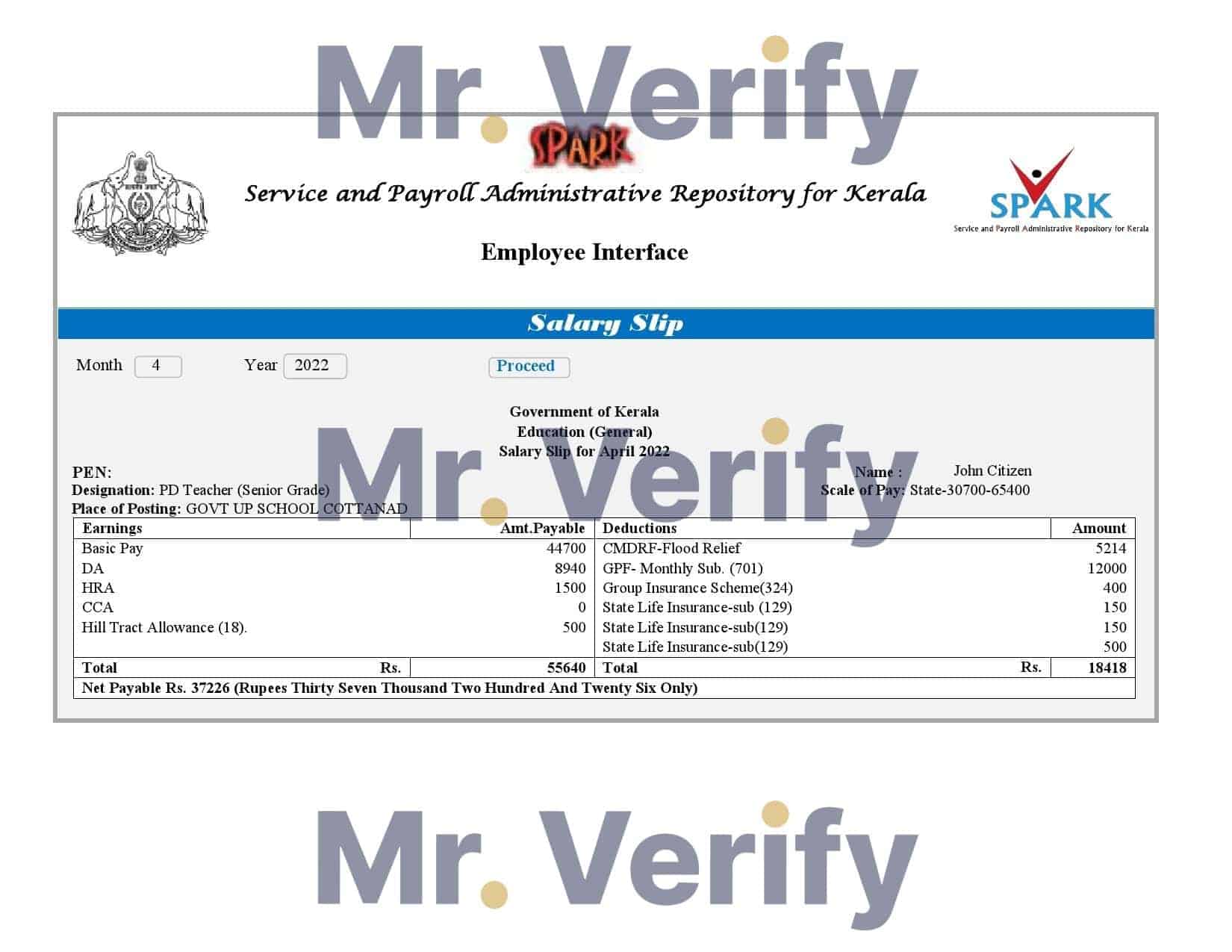 Service-and-payroll-administrative-repository-for-kerala-payroll-company.jpg India Service and Payroll Administrative Repository for Kerala payroll company pay stub Word and PDF template