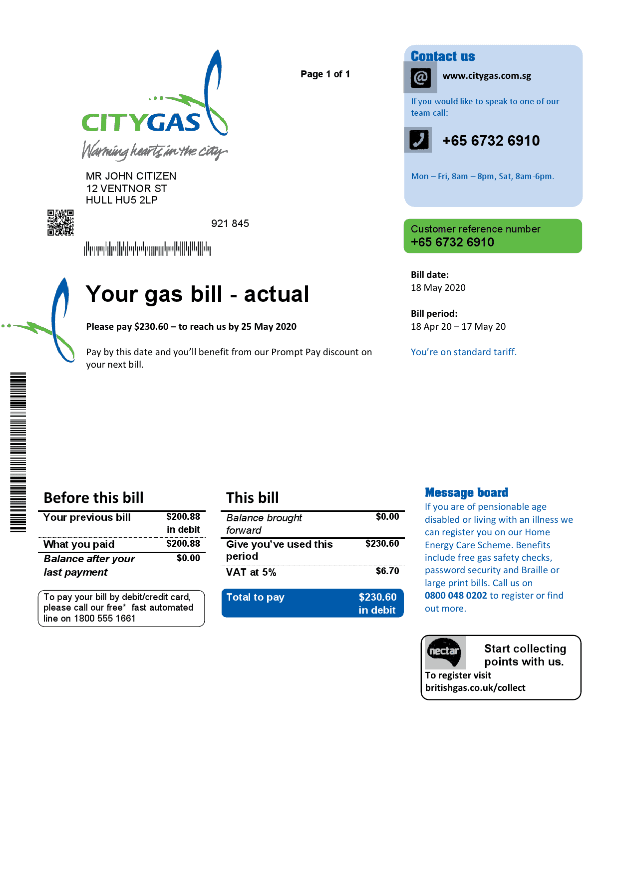 Singapore-City-Gas-utility-bill.png Singapore City Gas utility bill template, fully editable in PSD format