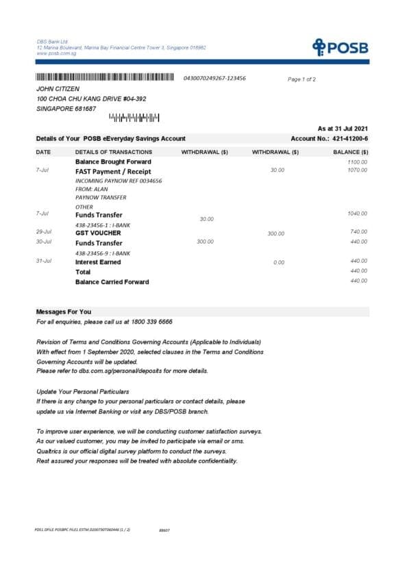 Singapore-DBS-Bank-statement-template-in-Excel-and-PDF-format-2-pages-1.jpg Singapore DBS Bank statement template in Excel and PDF format (2 pages)
