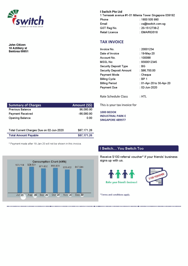 Singapore-I-Switch-electricity.png Singapore Iswitch energy utility bill template, fully editable in PSD format