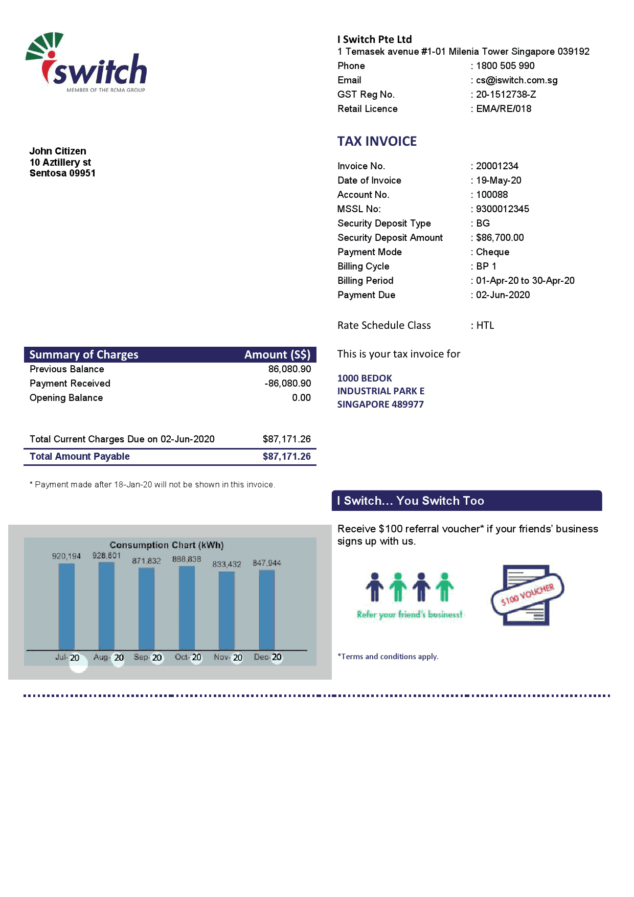 Singapore-I-Switch-electricity.png Singapore Iswitch energy utility bill template, fully editable in PSD format