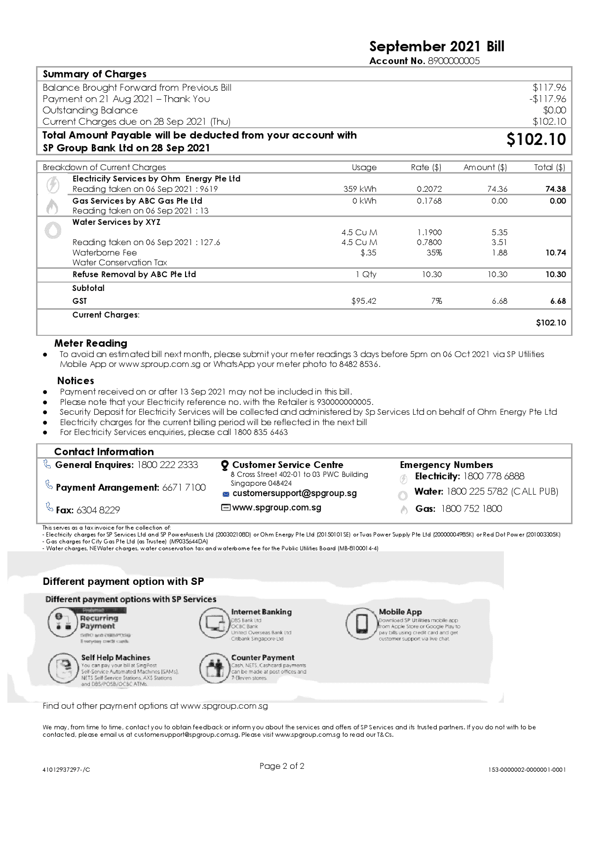 Singapore-SP-Group-utility-bill-1_000002.png Singapore SP Group utility bill template in Word and PDF format (2 pages) - Image 2