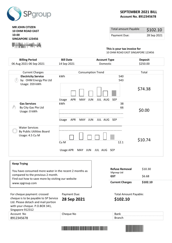 Singapore-SP-Group-utility-bill_000001.png Singapore SP Group utility bill template in Word and PDF format (2 pages)