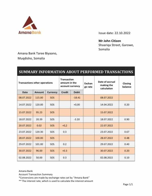 Somalia-Amana-bank-statement-template-in-Word-and-PDF-format.jpg Somalia Amana bank statement template in Word and PDF format