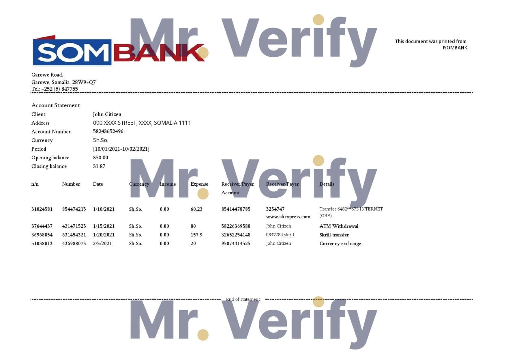Somalia-Sombank-bank-statement-template-in-Excel-and-PDF-format.jpg Somalia Sombank bank statement template in Excel and PDF format