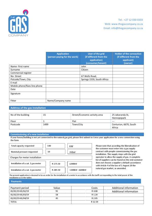 South-Africa-The-GAS-Company-gas-bill_000001.png South Africa The GAS Company gas utility bill template in Word and PDF format