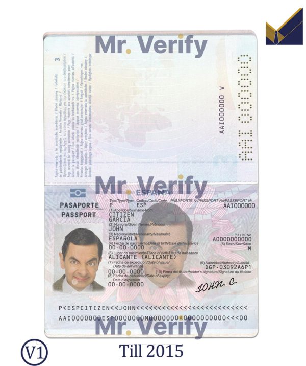 Spain-Passport-Template