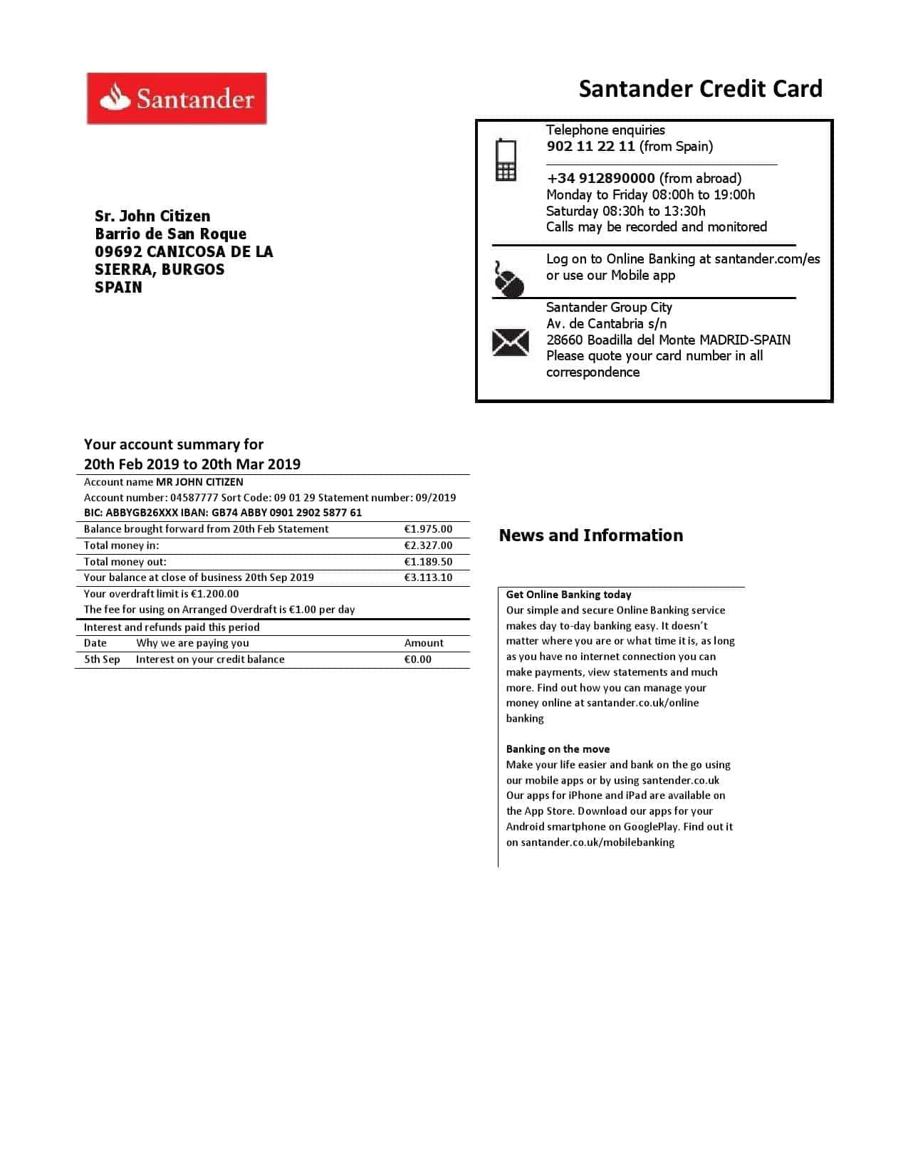 Spain-Santander-credit-card-statement-template-Word-and-PDF-format-.doc-and-.pdf-2-pages-1.jpg Spain Santander credit card statement template, Word and PDF format (.doc and .pdf), 2 pages