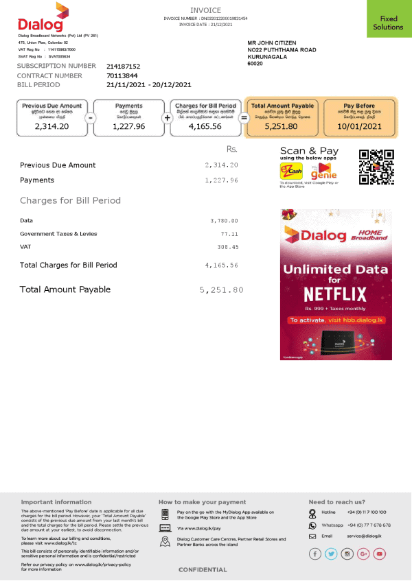 Sri-Lanka-Dialog.png Sri Lanka Dialog utility bill template in Word and PDF format (2 pages)