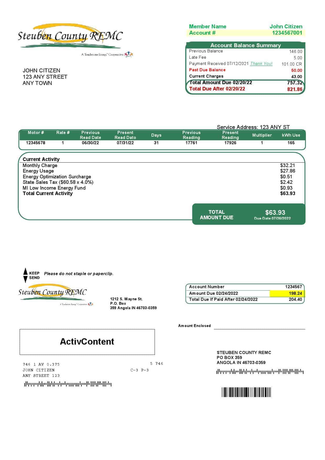 Steuben-Country-REMC.jpg USA Steuben Country REMC utility bill template in Word and PDF format