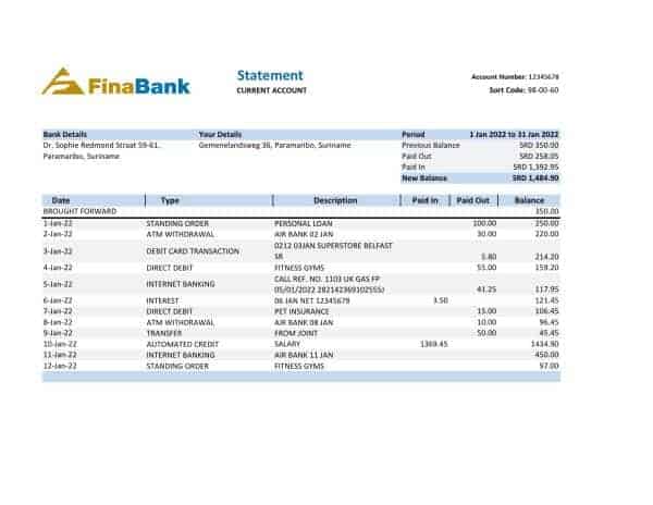 Suriname-Finabank-bank-statement-Excel-and-PDF-template.jpg Suriname Finabank bank statement, Excel and PDF template