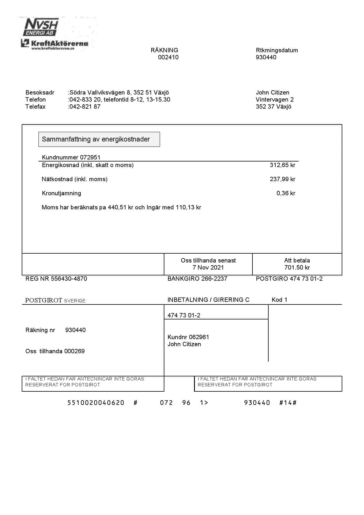 Sweden-Nvsh-Energi-Ab_000001-1.jpg Sweden NVSH Energi utility bill template in Word and PDF format