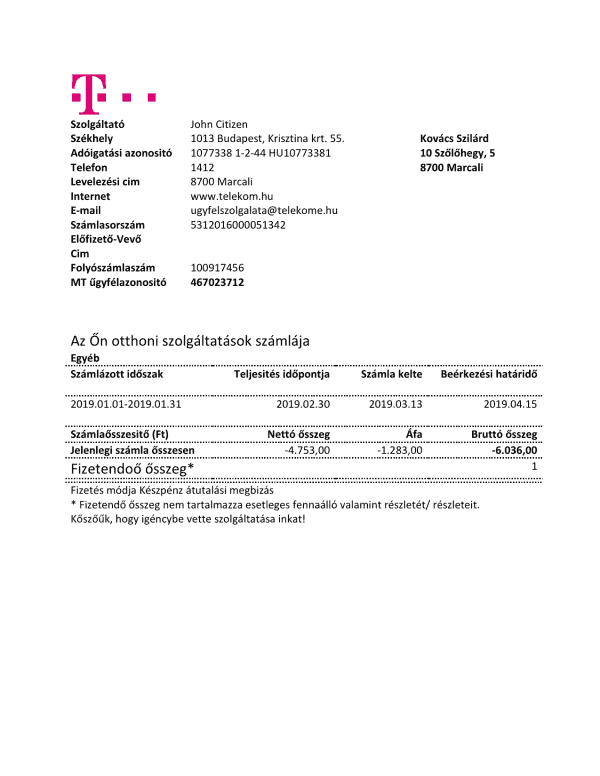 T-Mobile-Magyartel_000001.png Hungary Magyartel utility bill template in Word and PDF format, fully editable