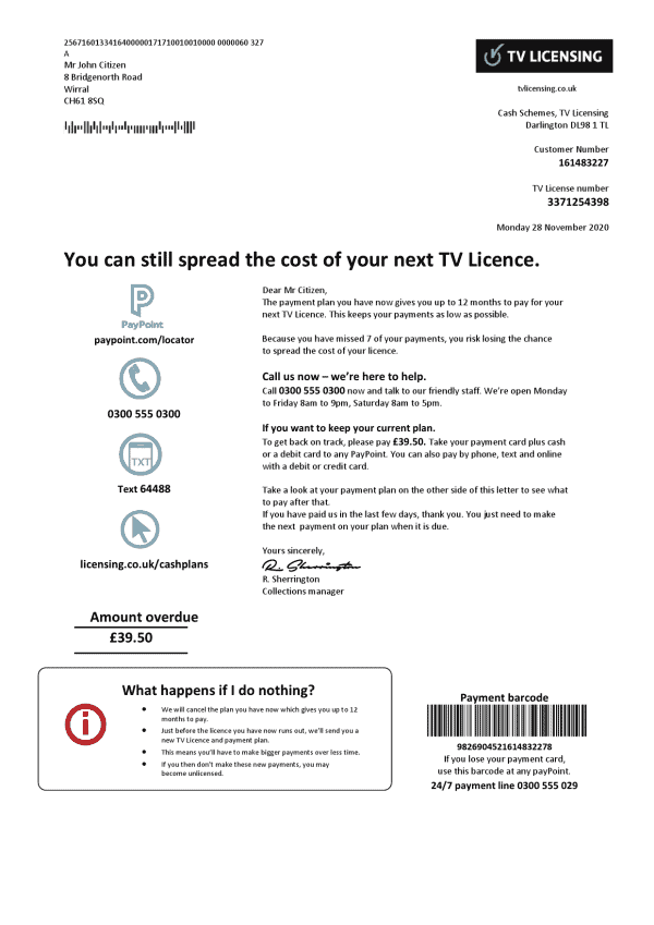 TV-Licensing.png United Kingdom TV Licensing utility bill template in Word and PDF format