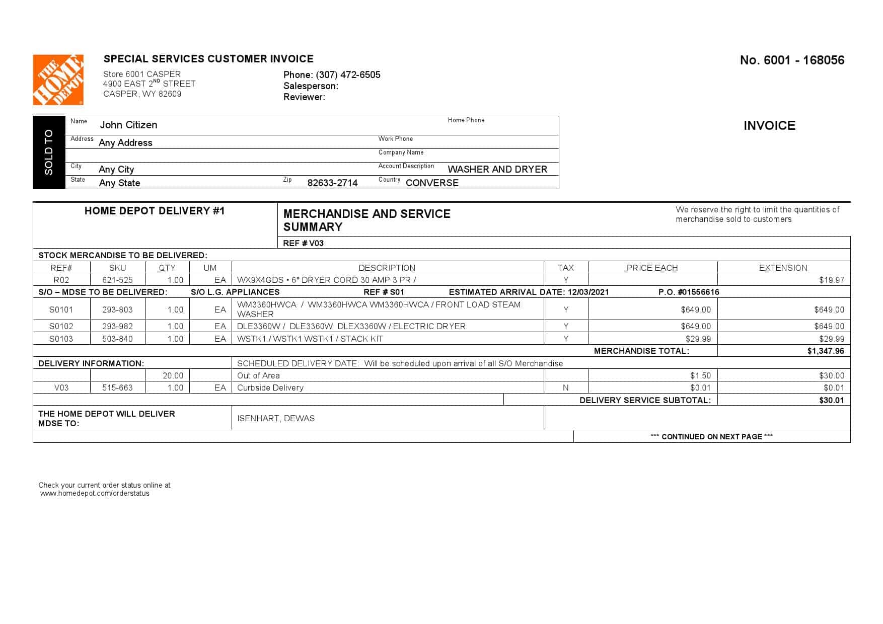 The-Home-Depot-invoice.jpg USA The Home Depot invoice template in Word and PDF format