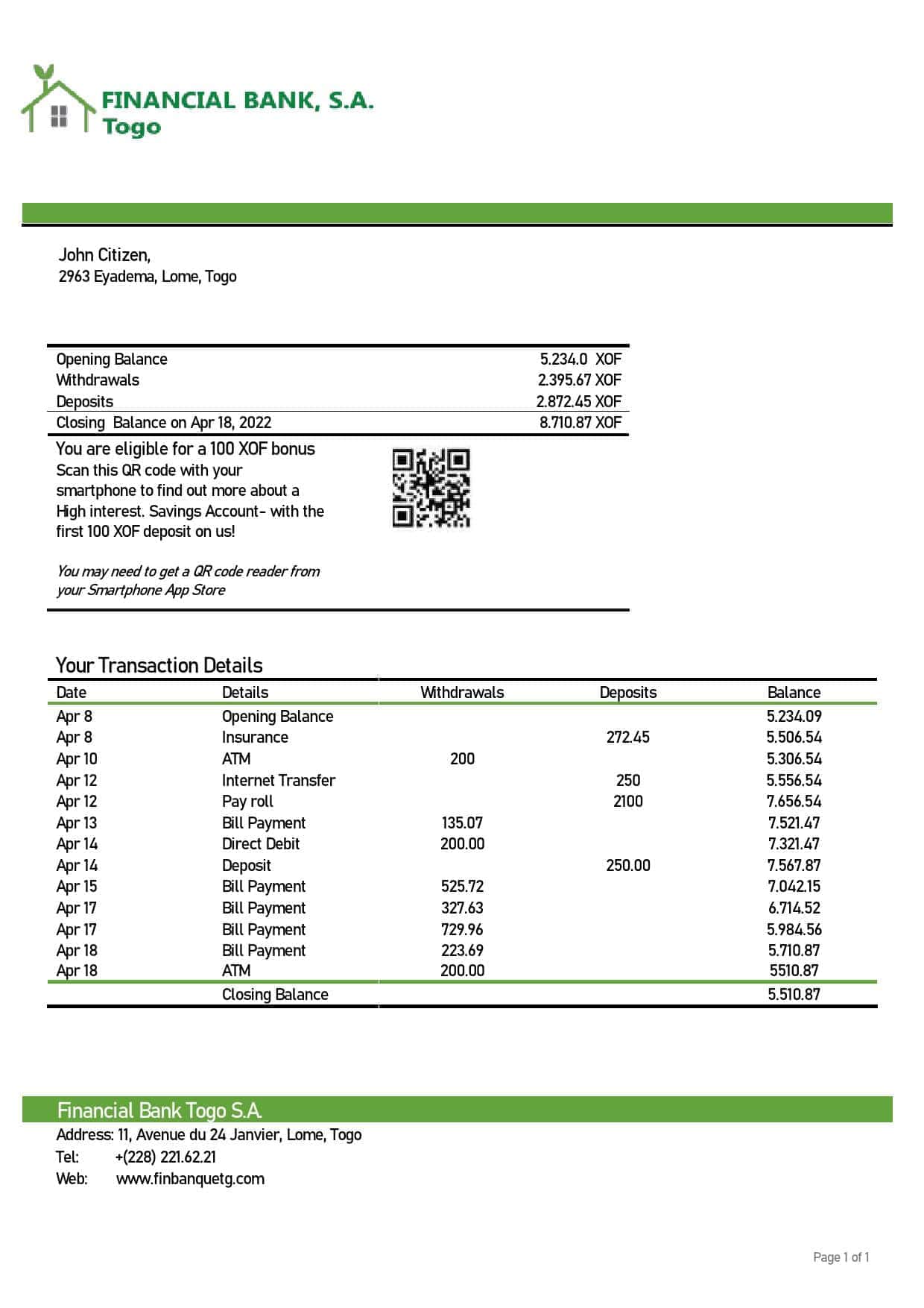 Togo-Financial-Bank-statement-template-in-Word-and-PDF-format.jpg Togo Financial Bank statement template in Word and PDF format