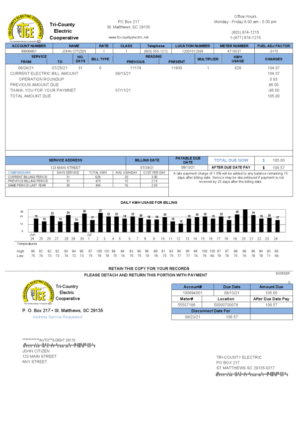 Tri-Country-Electric-Cooperative.png USA Tri-County Electric Cooperative utility bill template in Word and PDF format
