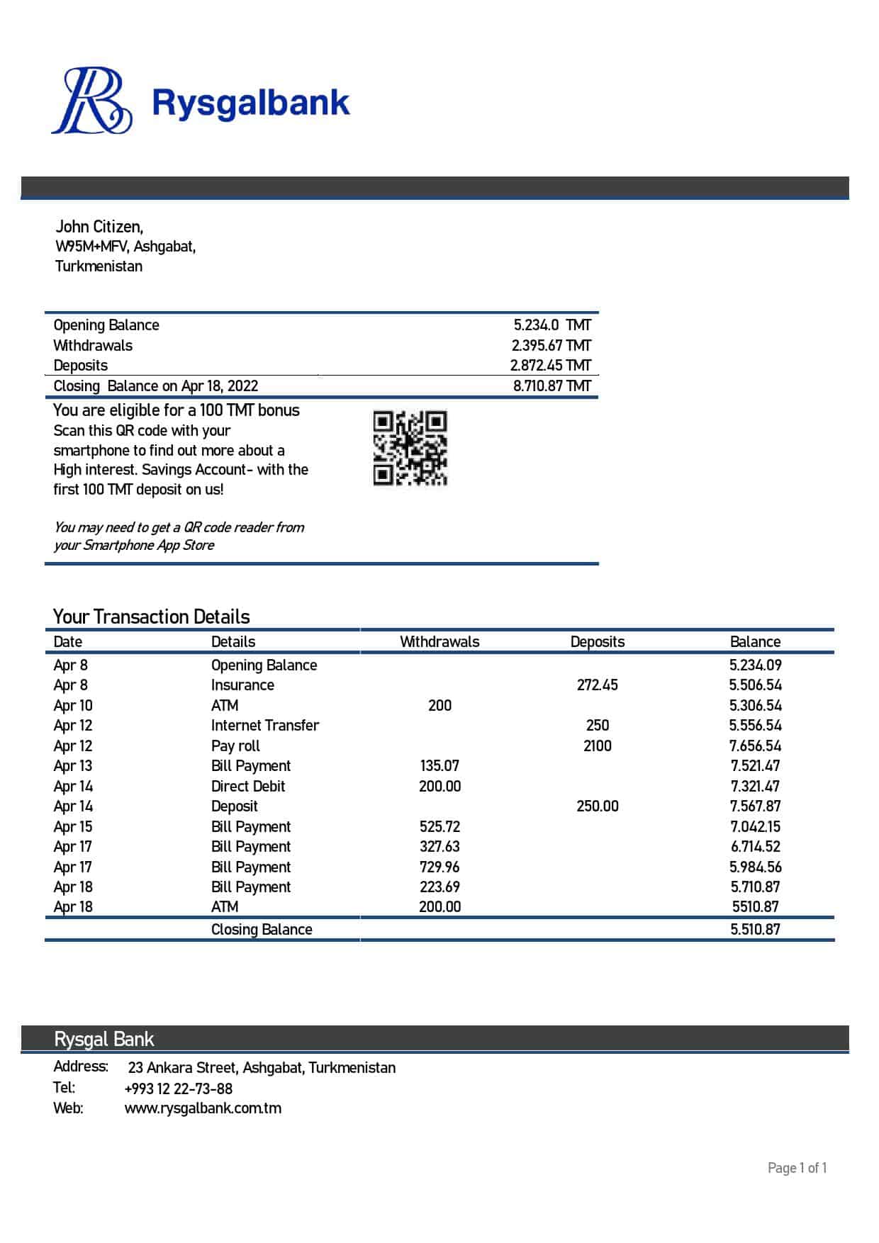 Turkmenistan-Rysgal-bank-statement-template-Word-and-PDF-format-.doc-and-.pdf.jpg Turkmenistan Rysgal bank statement template, Word and PDF format (.doc and .pdf)