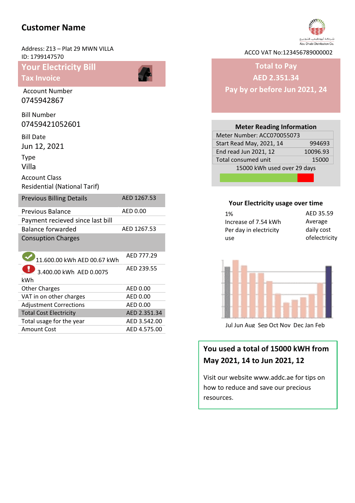UAE-Abu-Dhabi-Distribution-electricity-utility-bil.png United Arab Emirates Abu Dhabi Distribution electricity utility bill template in Word and PDF format