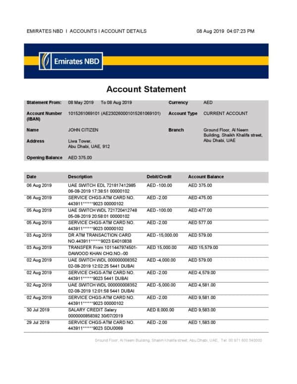 UAE-Abu-Dhabi-Emirates-NBD-bank-statement_000001.jpg UAE Dubai Emirates NBD bank proof of address statement template in Word and PDF format