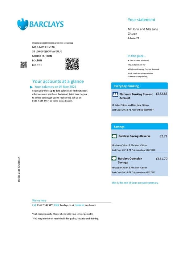 UK-Barclays_000001.jpg United Kingdom Barclays bank statement template in .xls and .pdf format, version 2