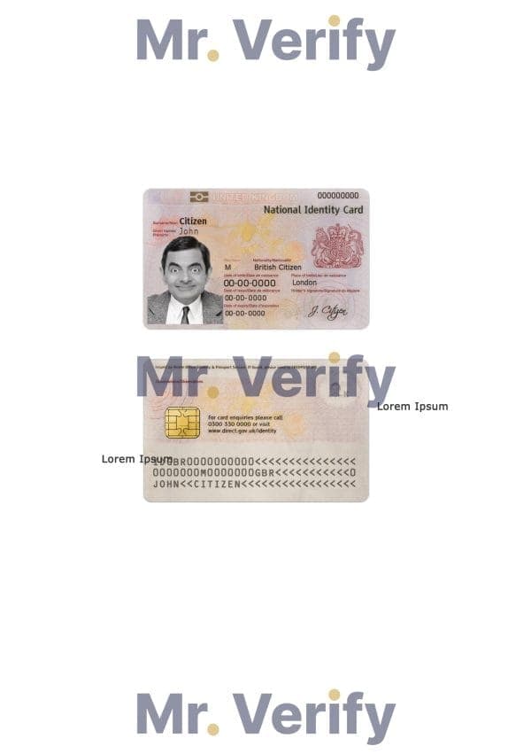UK ID Card psd Template | Editable United Kingdom ID Card