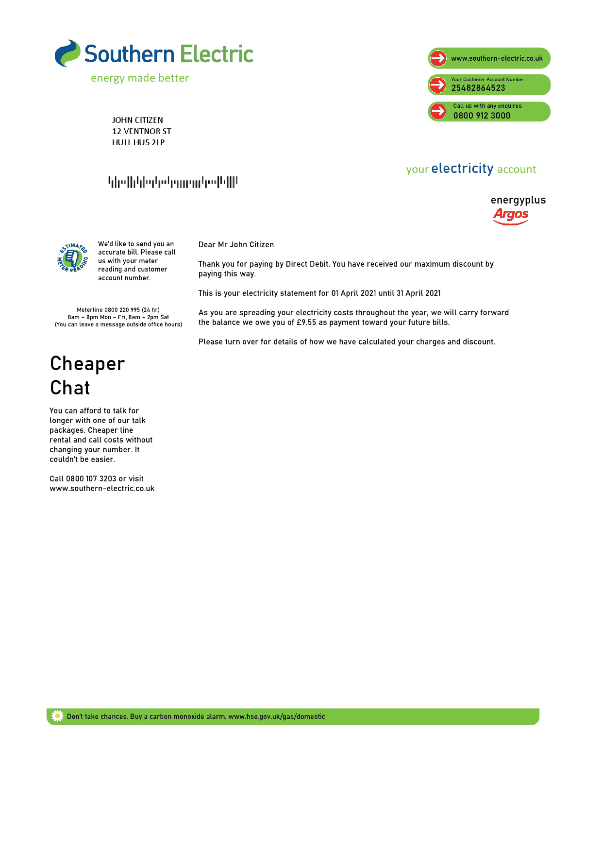 UK-Southern-Electric.png United Kingdom Southern Electric proof of address utility bill template in Word and PDF format