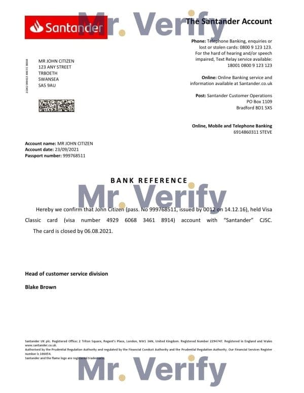 United Kingdom Santander bank account closure reference letter template in Word and PDF format United Kingdom Santander bank account closure reference letter template in Word and PDF format