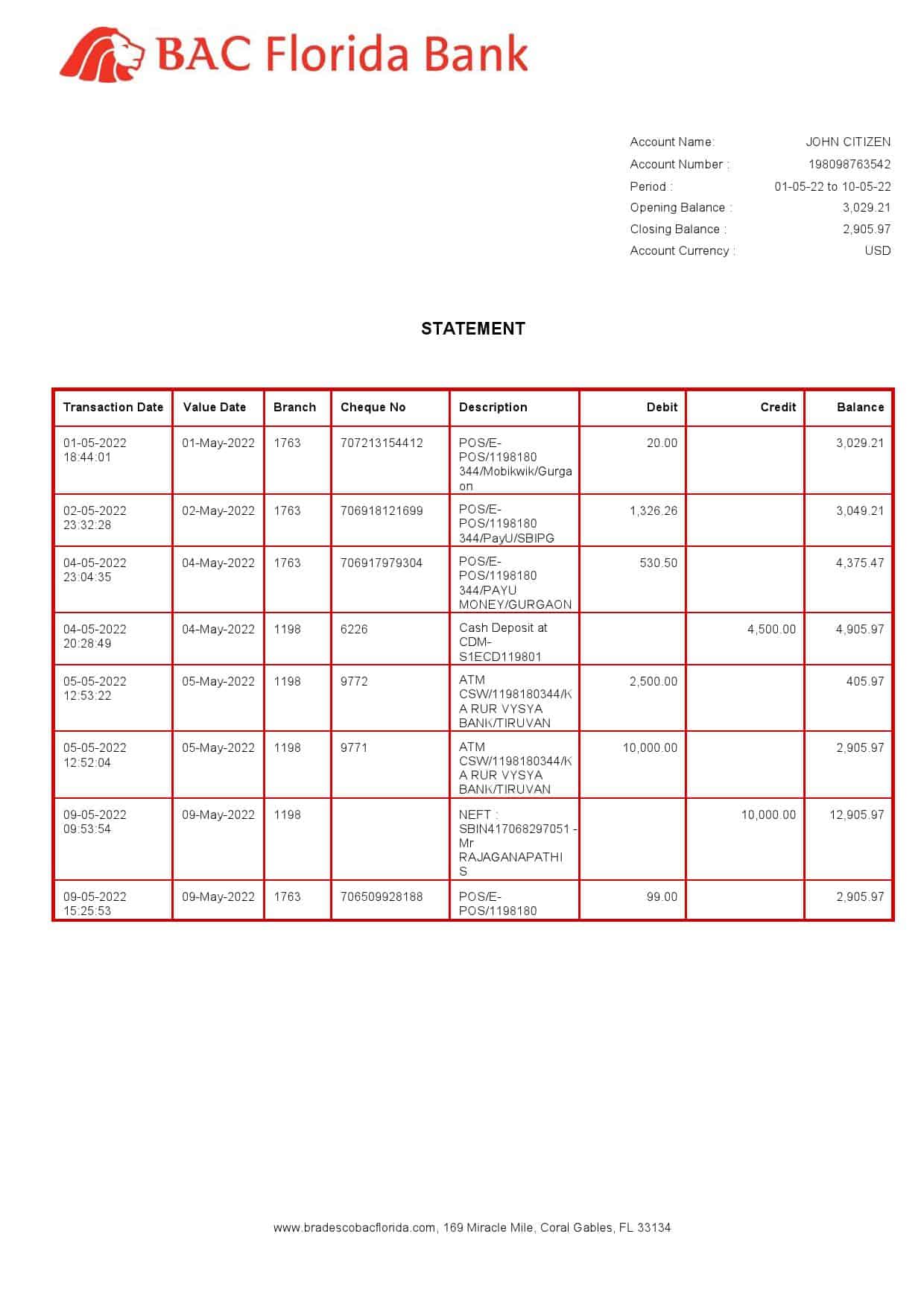 USA-BAC-Florida-bank-statement-Word-and-PDF-template.jpg USA BAC Florida bank statement Word and PDF template