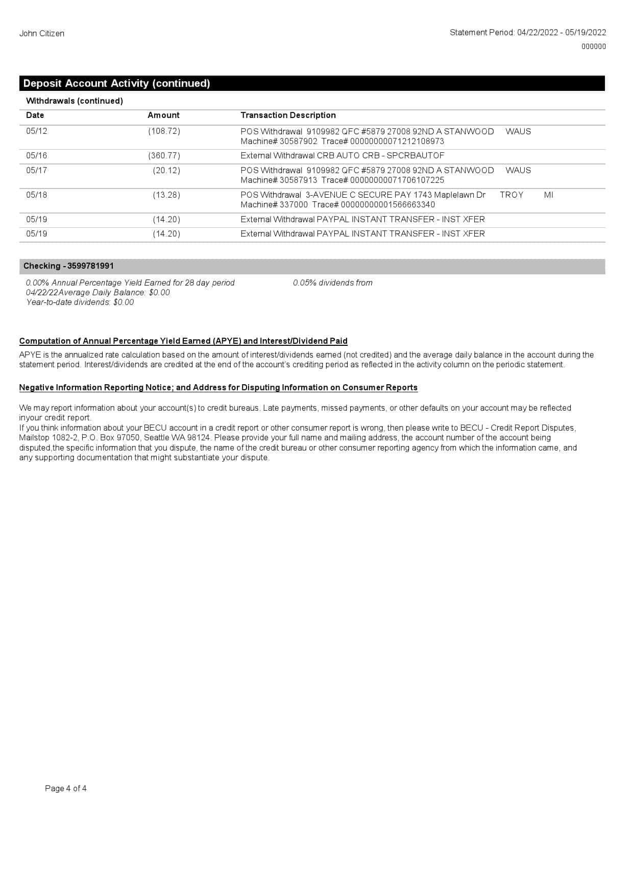 USA-BECU-bank-statement-Word-and-PDF-template-4-pages-4.jpg USA BECU bank statement, Word and PDF template, 4 pages - Image 4