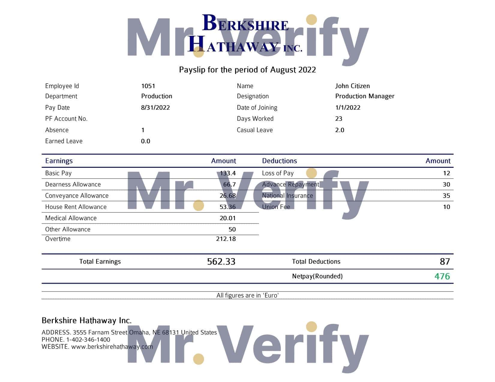 USA-Berkshire-Hathaway-conglomerate-company.jpg USA Berkshire Hathaway conglomerate company pay stub Word and PDF template