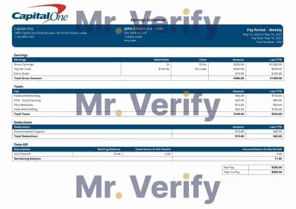 USA-Capital-One-bankig.jpg USA Capital One banking company pay stub Word and PDF template