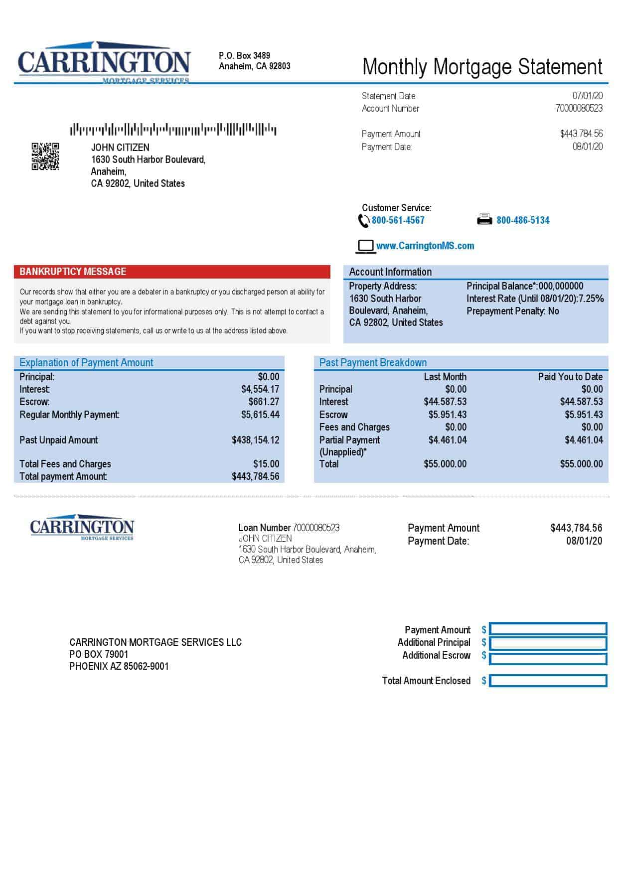 USA-Carrington-Mortgage-Services-bank-statement-template-in-Word-and-PDF-format.jpg USA Carrington Mortgage Services bank statement template in Word and PDF format