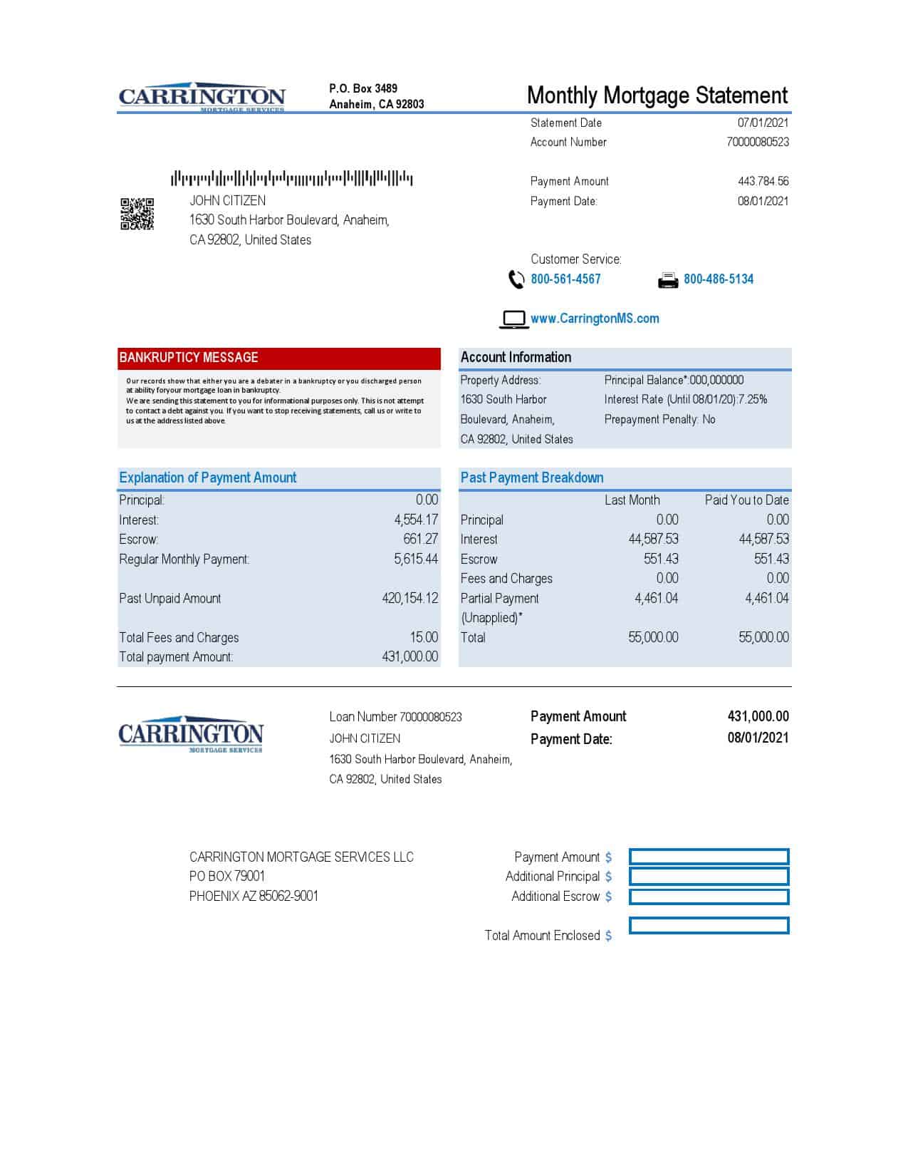 USA-Carrington-Mortgage-Services_000001-1.jpg USA Carrington Mortgage Services bank statement easy to fill template in .xls and .pdf file format