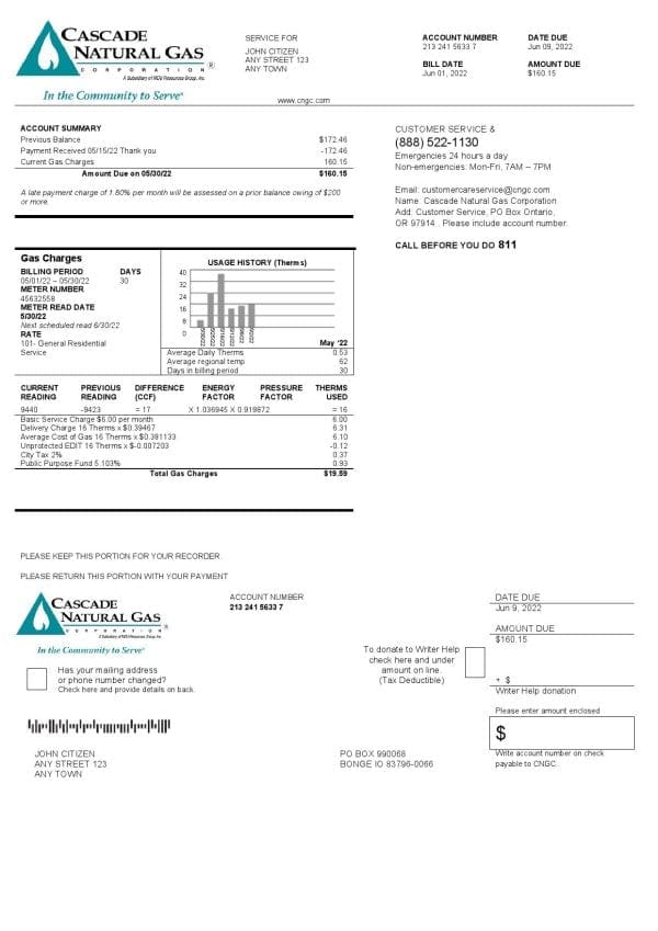 USA-Cascade-Natural-Gas-J..jpg USA Cascade Natural Gas utility bill, Word and PDF template