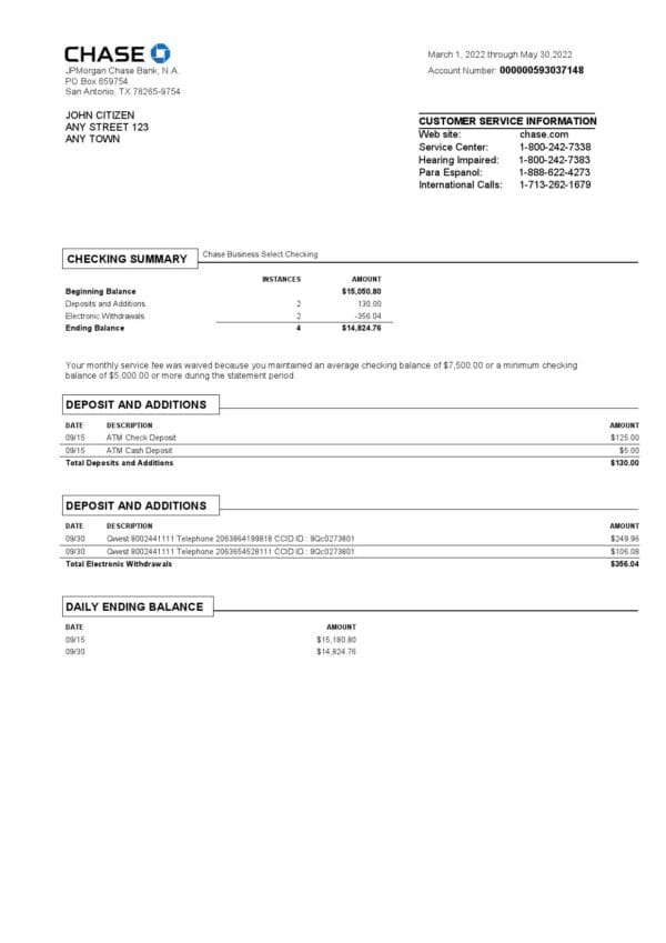 USA-Chase-Bank-Statement_000001.jpg USA Chase bank statement Word and PDF template, version 3
