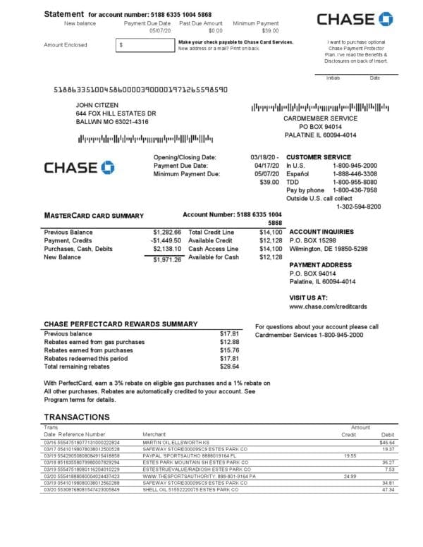 USA-Chase-bank-Mastercard-card-statement-easy-to-fill-template-in-Word-and-PDF-format.jpg USA Chase bank Mastercard card statement easy to fill template in Word and PDF format