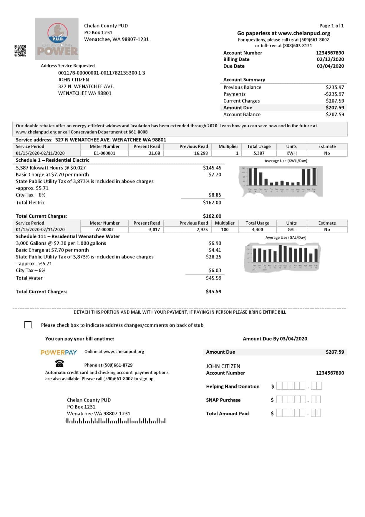 USA-Chelan-County.jpg USA Washington Chelan County PUD utility bill template in Word and PDF format