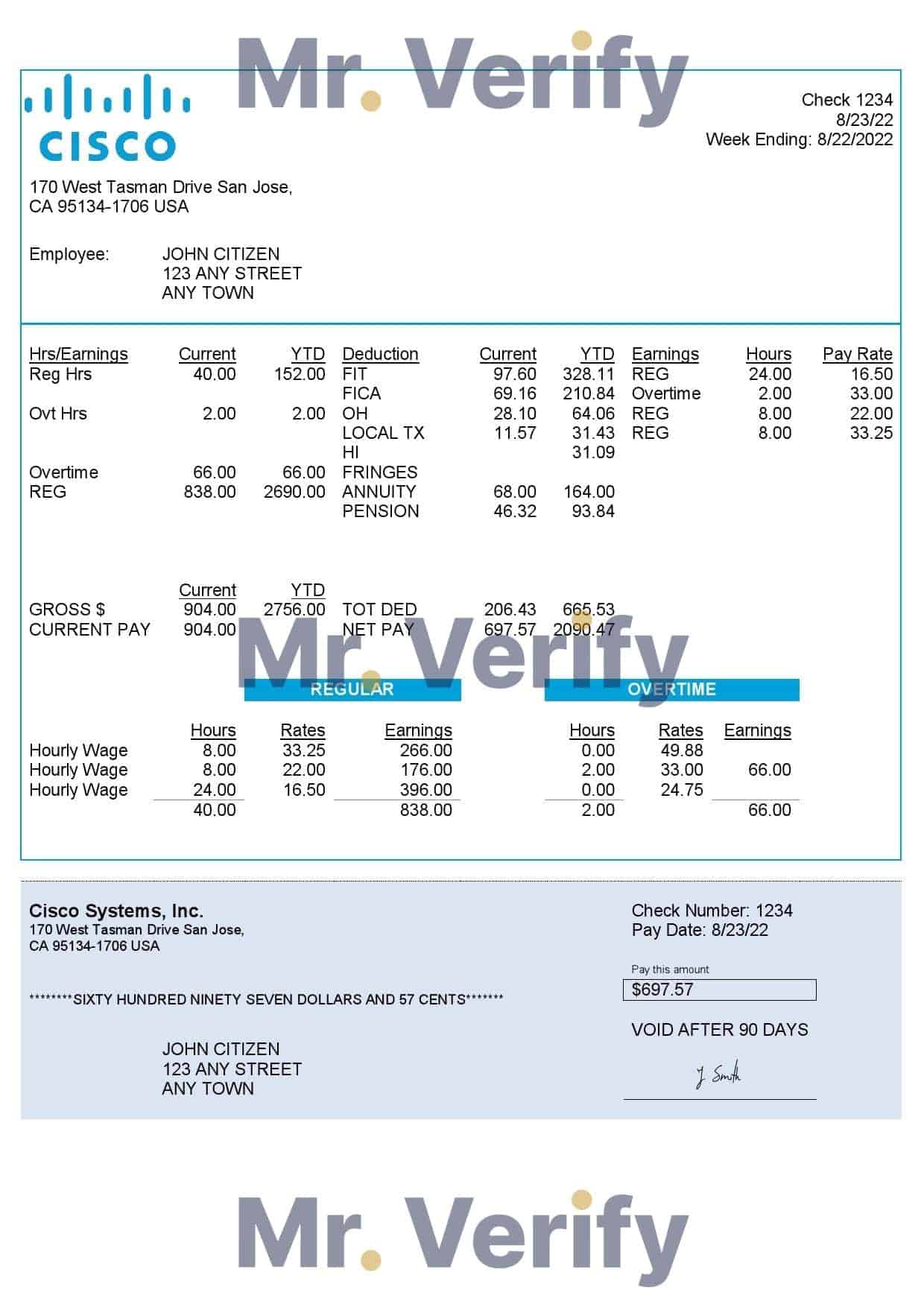 USA-Cisco-Systems-Inc.-hardware-company.jpg USA Cisco Systems, Inc. hardware company pay stub Word and PDF template