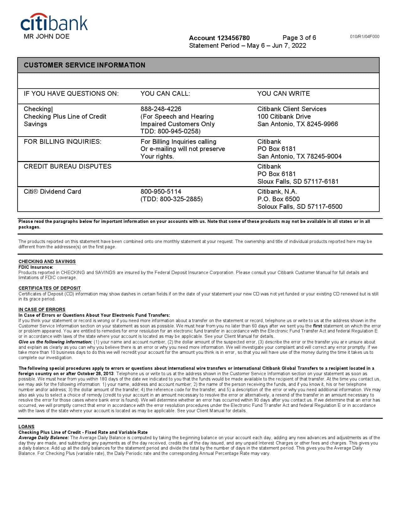 USA-Citibank-bank-statement-Word-and-PDF-template-6-pages-3.jpg USA Citibank bank statement, Word and PDF template, 6 pages - Image 3