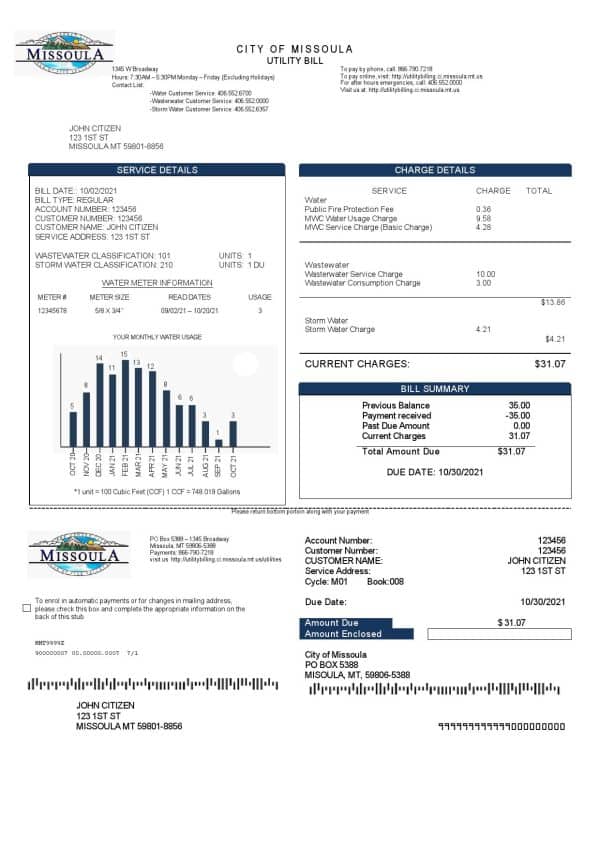 USA-City-of-Missoula-utility-bill.jpg USA City of Missoula utility bill template in Word and PDF format