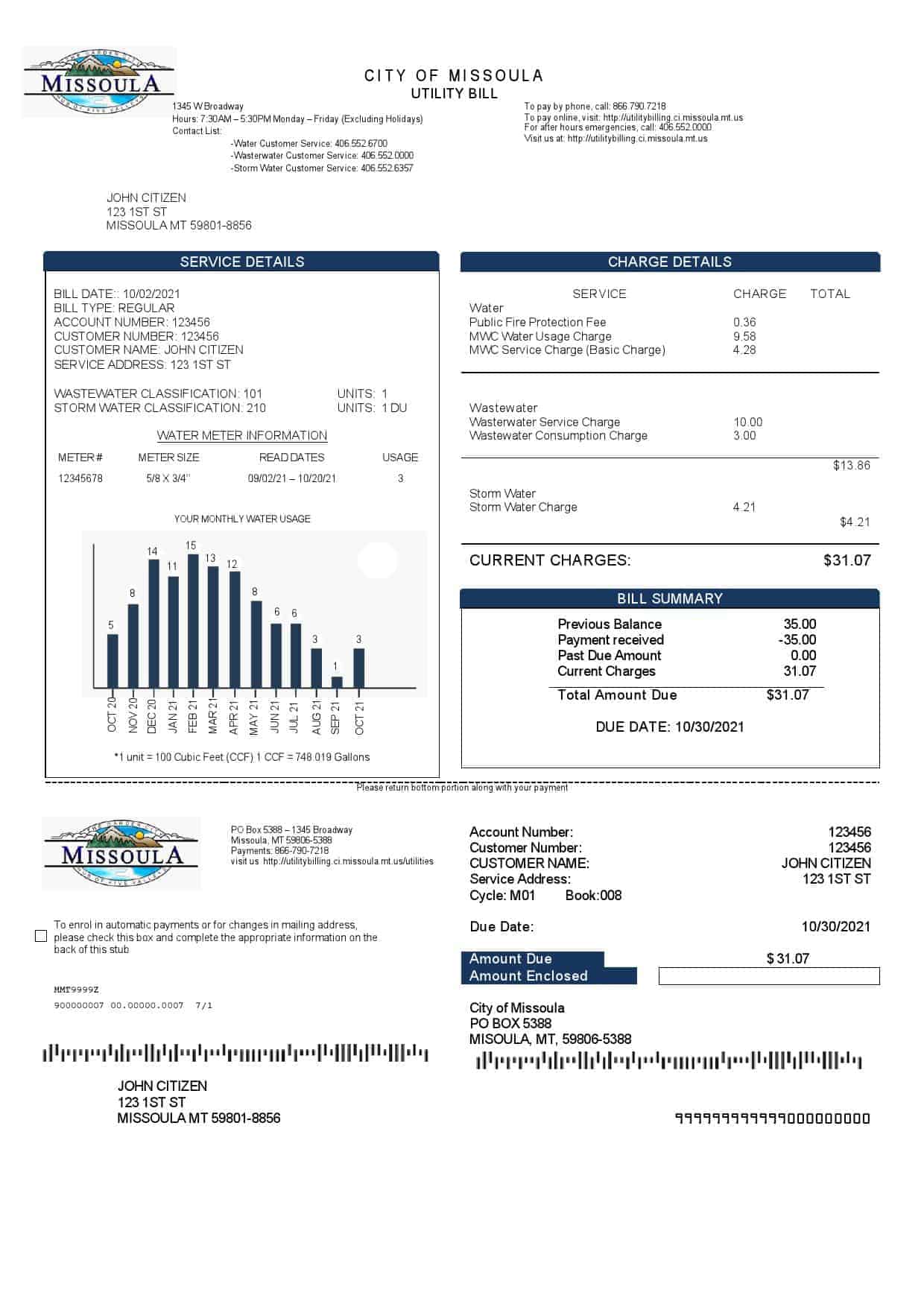 USA-City-of-Missoula-utility-bill.jpg USA City of Missoula utility bill template in Word and PDF format