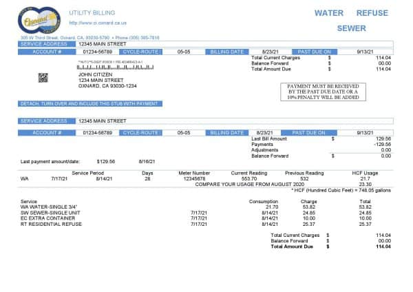 USA-City-of-Oxnard-utility.jpg USA California City of Oxnard utility bill template in Word and PDF format