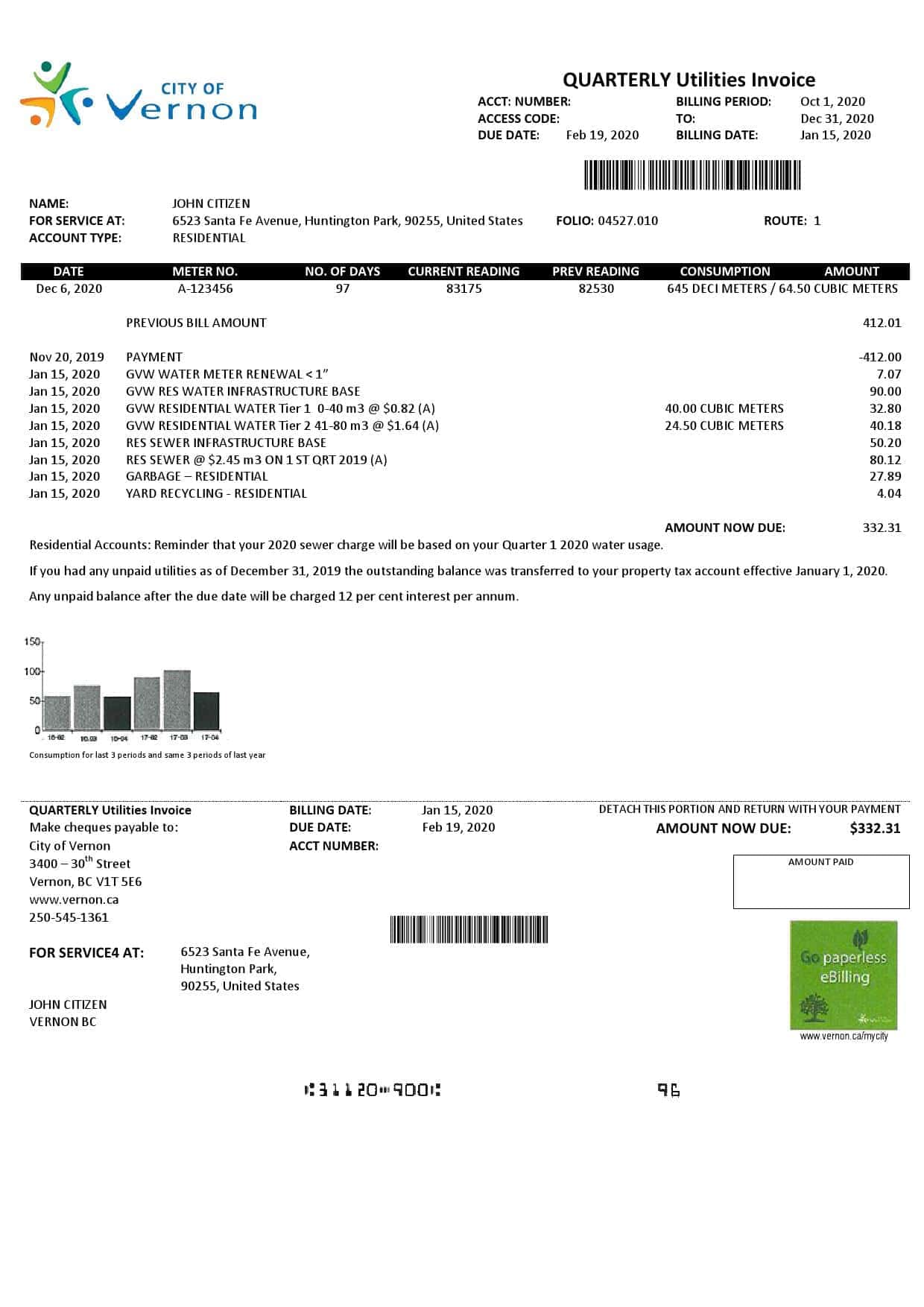 USA-City-of-Vernon.jpg USA Canada City of Vernon water utility bill template in Word and PDF format
