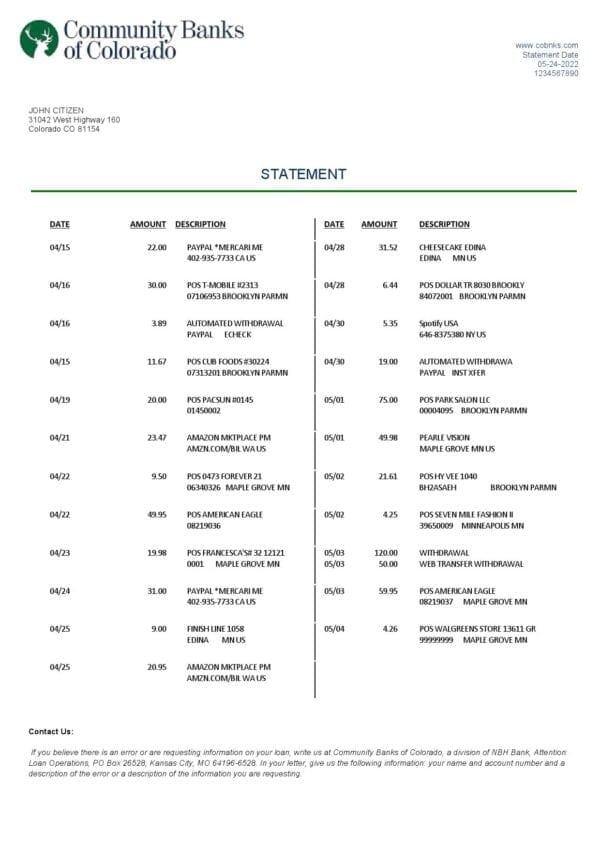 USA-Community-Banks-of-Colorado-statement_000001.jpg USA Community Banks of Colorado bank statement Word and PDF template