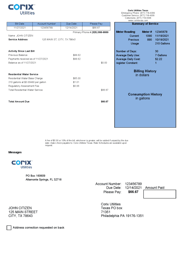 USA-Corix.png USA Corix Utilities bill template in Word and PDF format