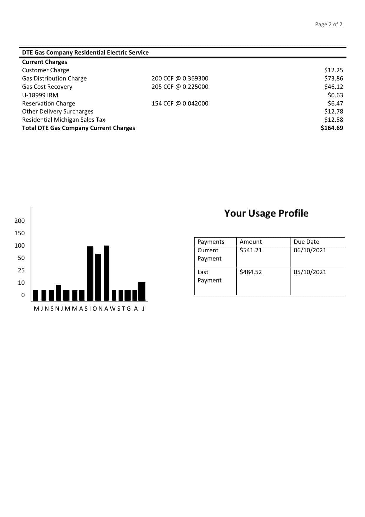 USA-DTE-Energy-2-pages_000002.jpg USA DTE Energy utility bill template in Word and PDF format (2 pages) - Image 2