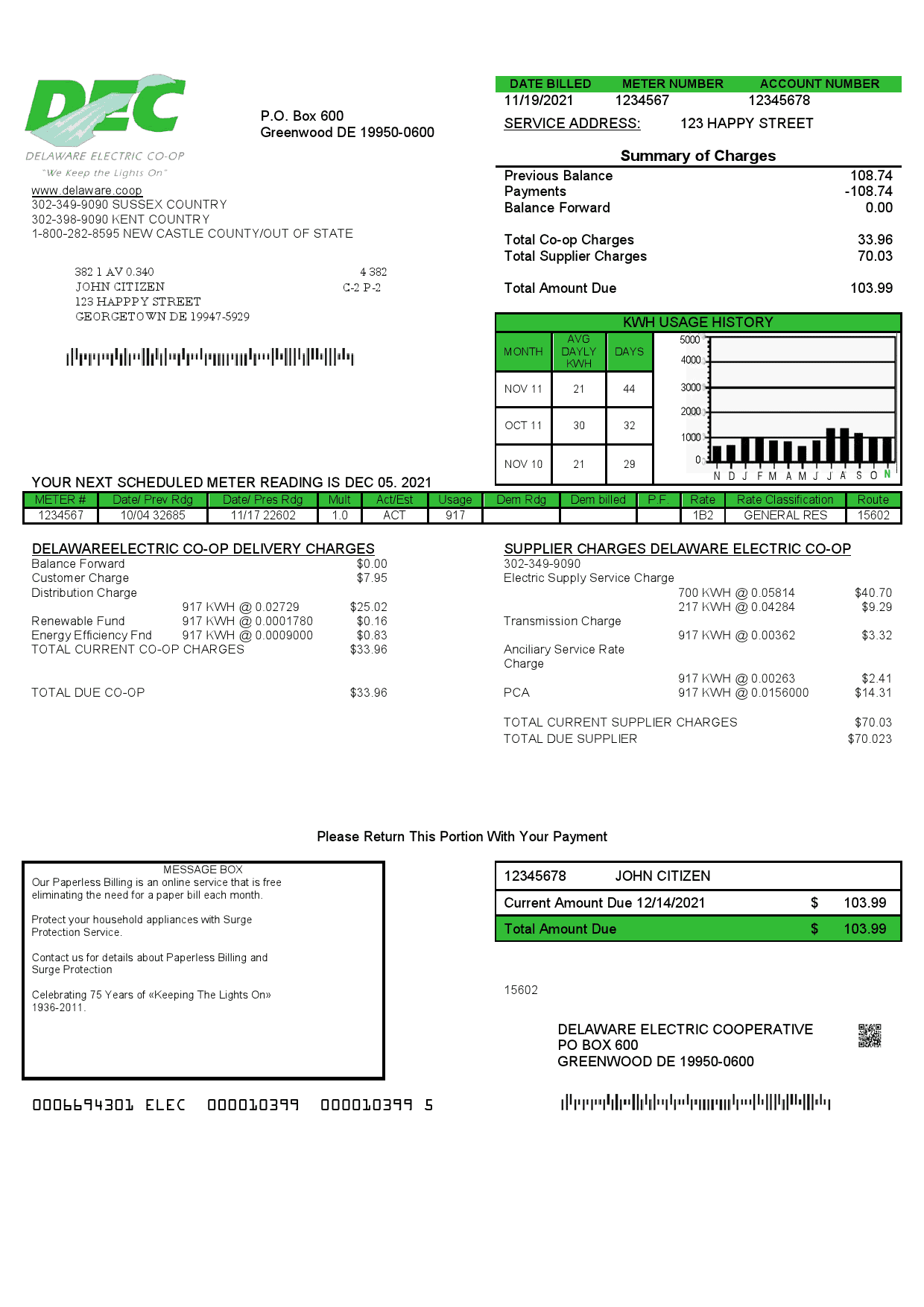 USA-Delaware-Electric-Co-op_000001-2.png USA Delaware Electric Co-op utility bill template in Word and PDF format