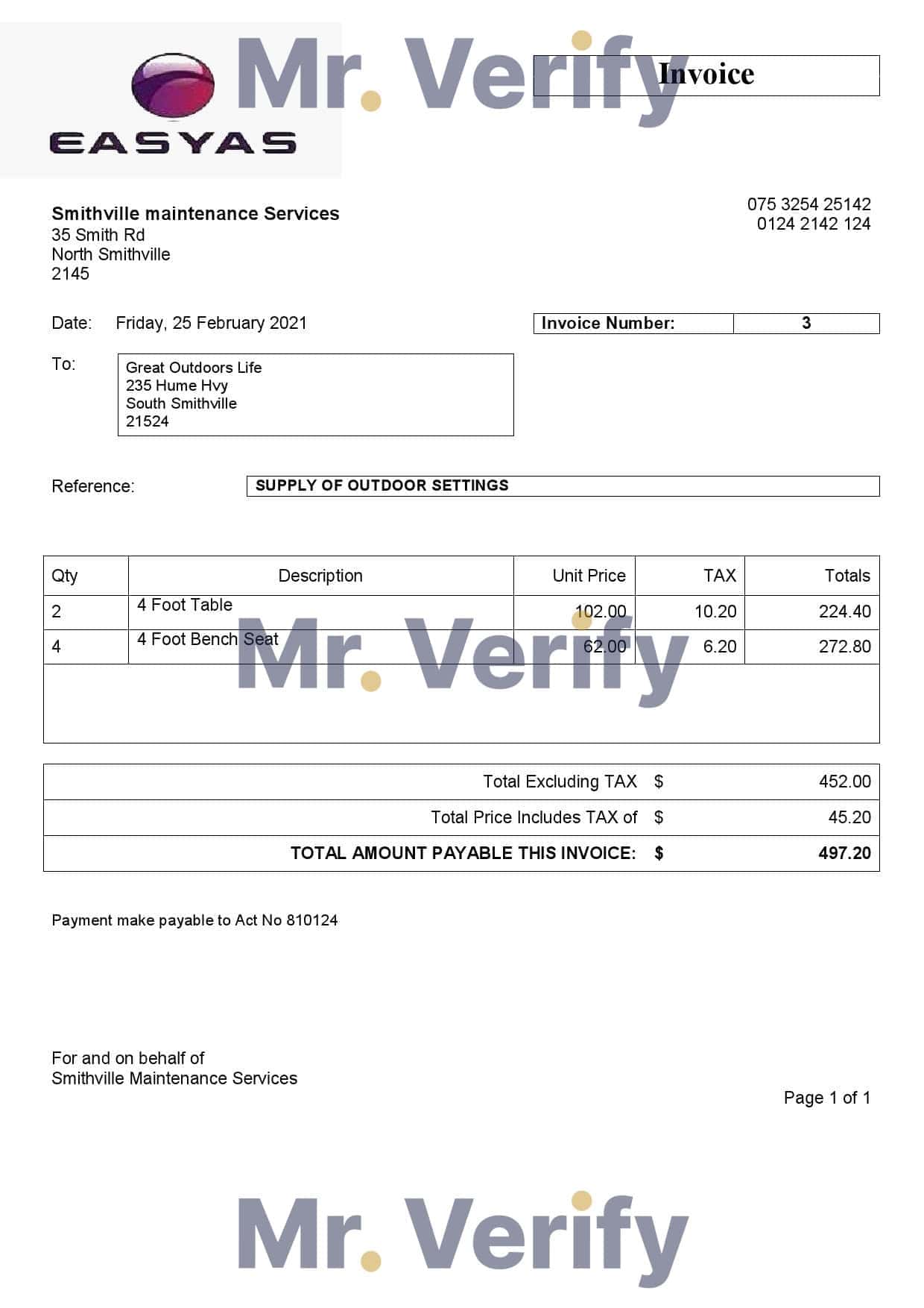 USA Easyas Driver Training invoice template in Word and PDF format, fully editable USA Easyas Driver Training invoice template in Word and PDF format, fully editable