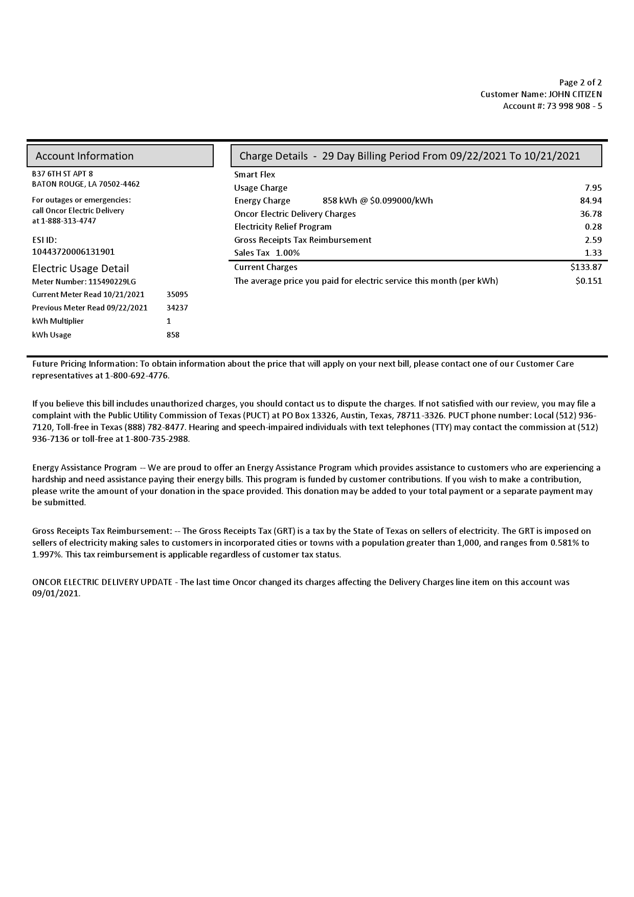 USA-Entergy.png USA Entergy electricity utility bill template in Word and PDF format (2 pages) - Image 2